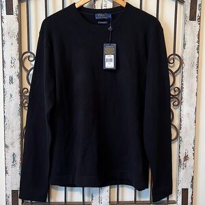 Polo Ralph Lauren Cashmere Sweater Black Men’s L Brand New $350